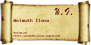 Wolmuth Ilona névjegykártya